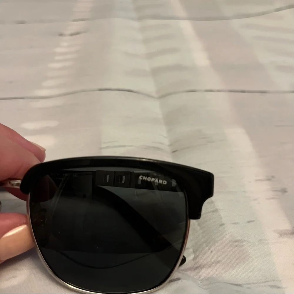 Shiny Nickel Silver Chopard SCH B30 579P Sunglasses